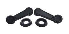ALUMINUM WINDOW HANDLES (GRAY) - SAMURAI '80-'95